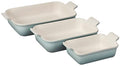 White Stoneware Rectangular Dishes Set of 3 Y7327