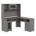 L Shaped Computer Desk With Hutch And Storage X89078