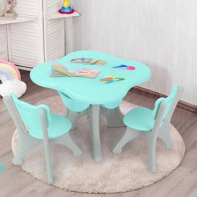 Mint/Gray Kids 3 Play Table and Chair Set Z934462