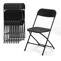 Black 10 Pack Plastic Folding Chair 350 LB Weight Capacity N536388