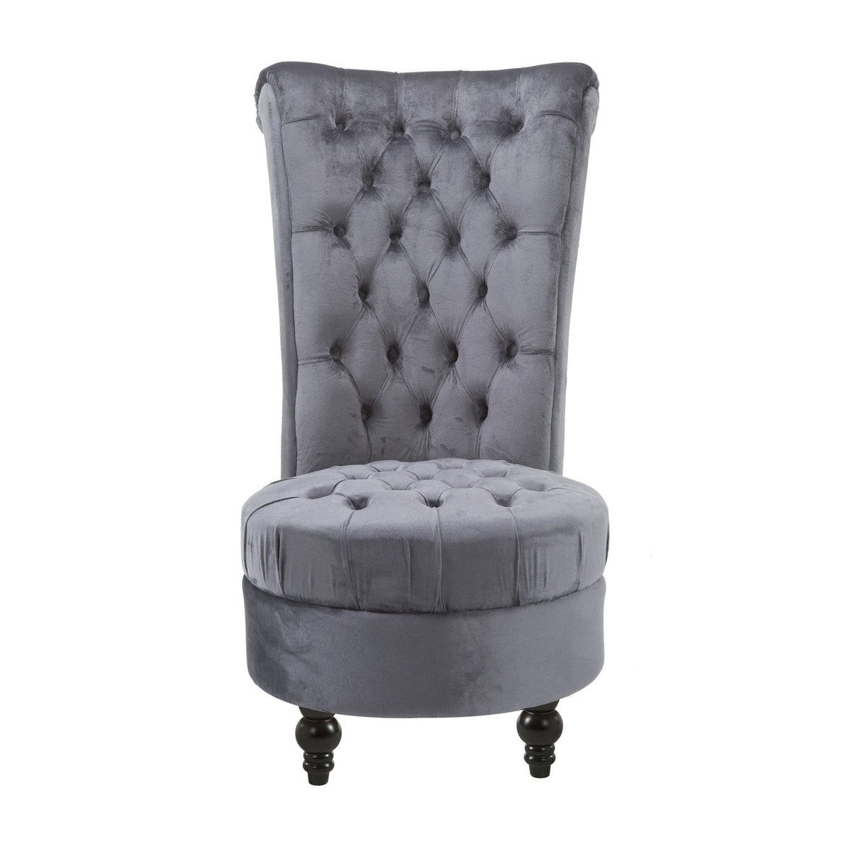 Gray Tufted Velvet Accent Chair E287223