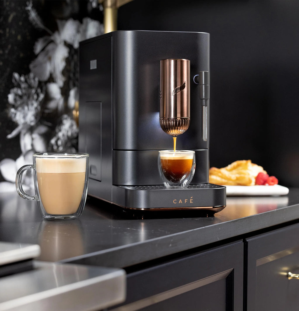Automatic Espresso Machine with Milk Frother and Bean Grinder, Matte Black, 1.2 Liter F329