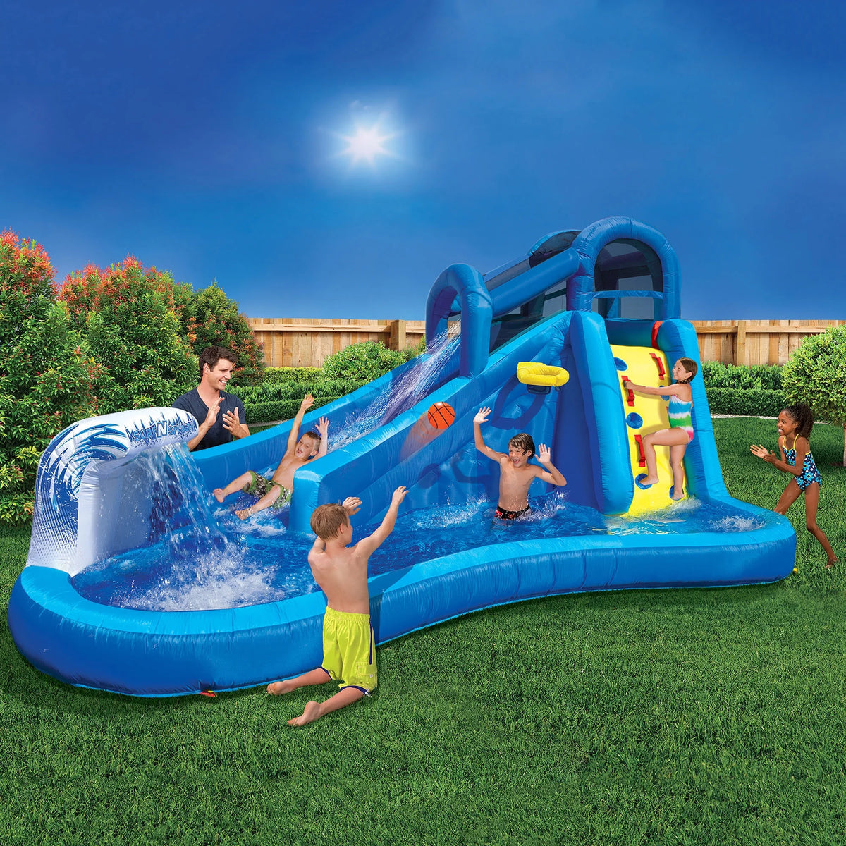 14 ft 5 in Inflatable Water Slide Splash Toy C838157