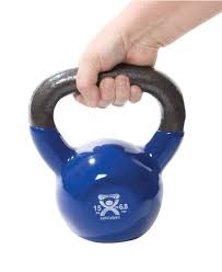 Vinyl Coated Kettlebell 25 lbs Silver V51374
