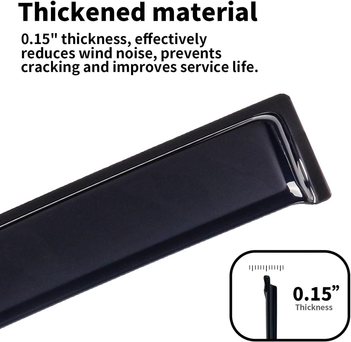 4-Piece Rain Guards Side Window Deflectors J975