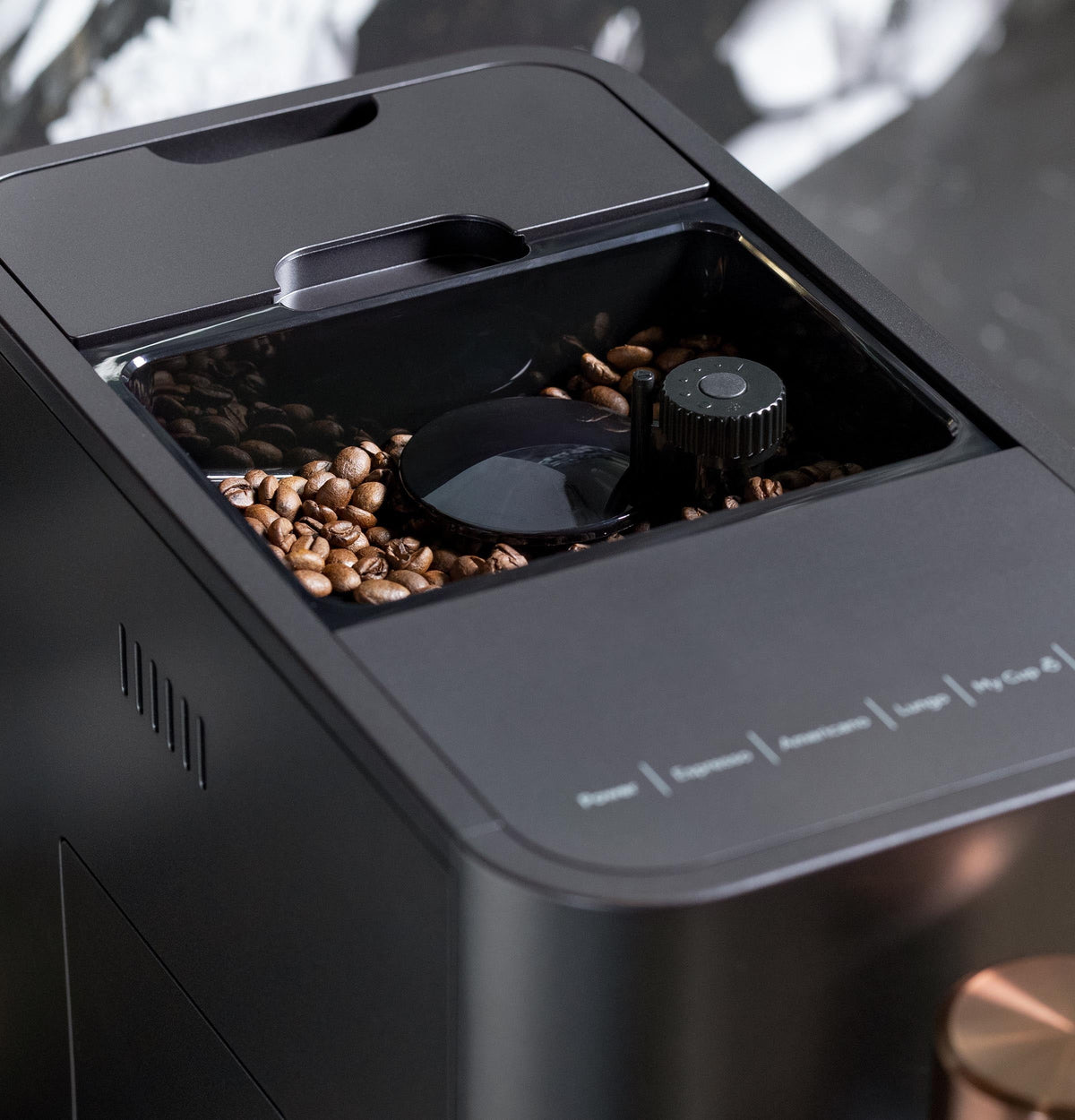 Automatic Espresso Machine with Milk Frother and Bean Grinder, Matte Black, 1.2 Liter F329