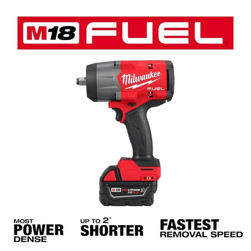 18V Lithium-Ion Brushless Cordless 1/2 in. Impact Wrench Kit with 5.0 Ah Battery and Bag V799
