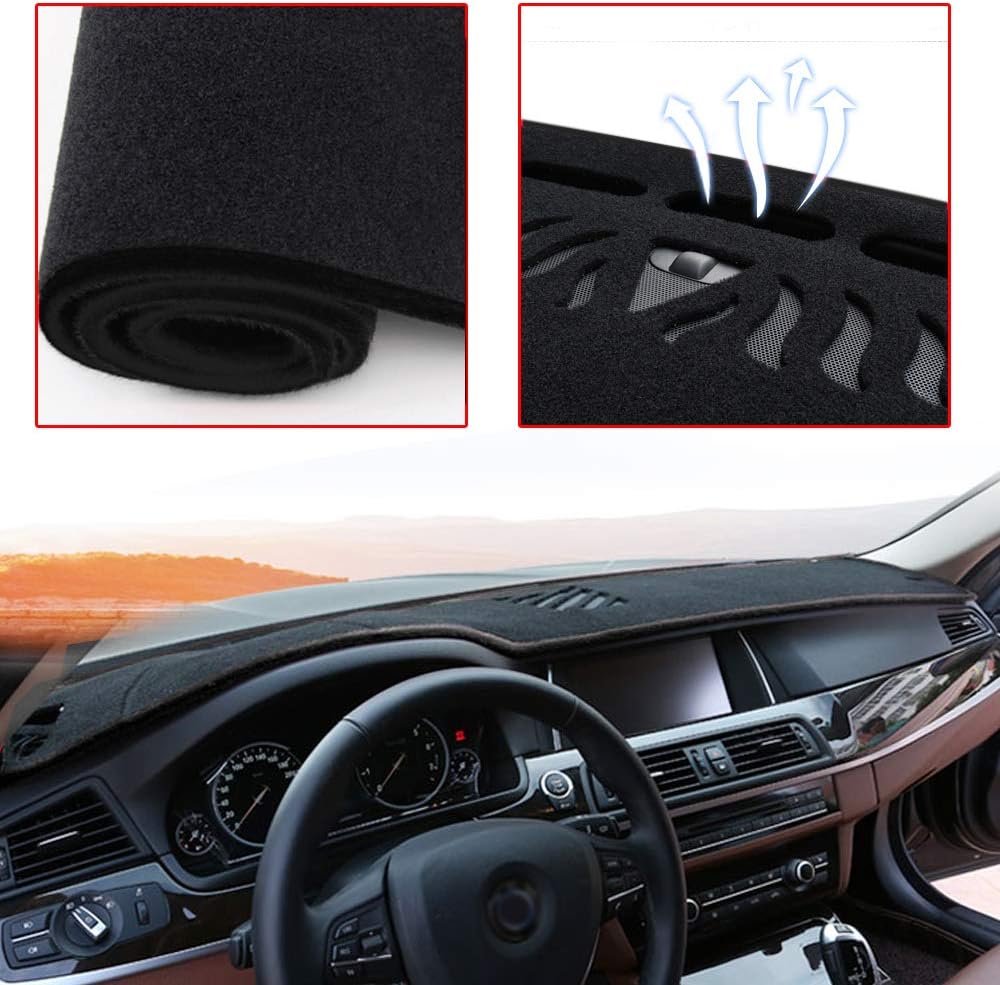 Black Carpet Dashboard Cover Mat W663