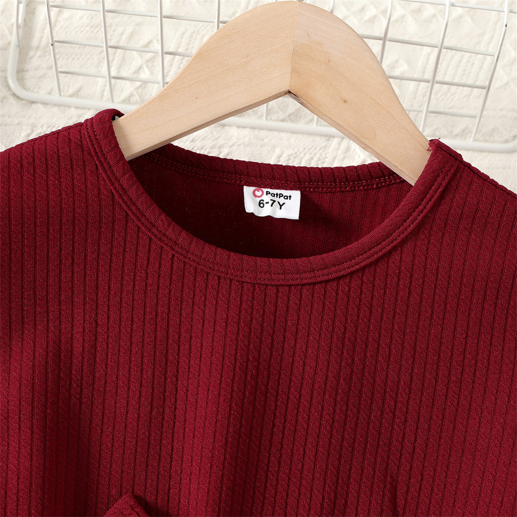 Red 3D Bowknot Long Sleeve Dress T860508