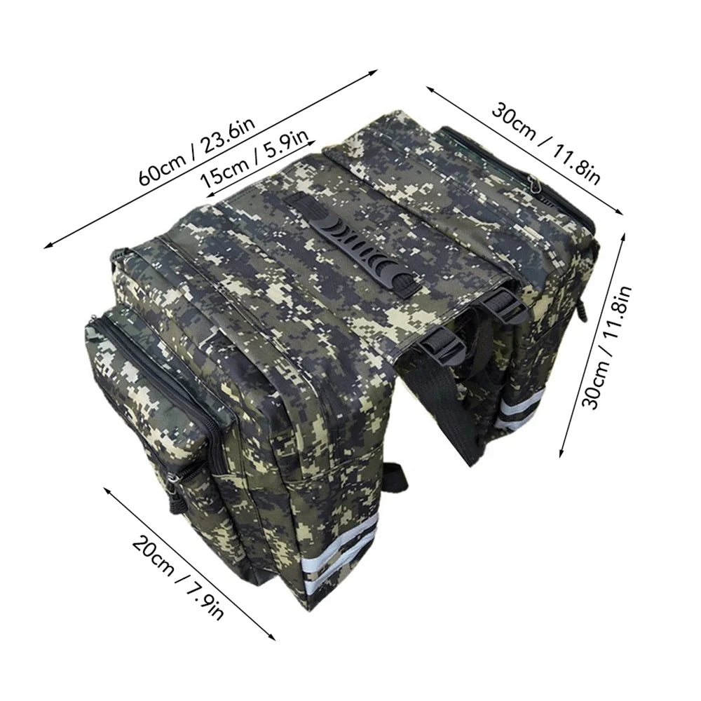 Rear Seat Bag Cycling Bike Rack Double Pannier Bag Q4894