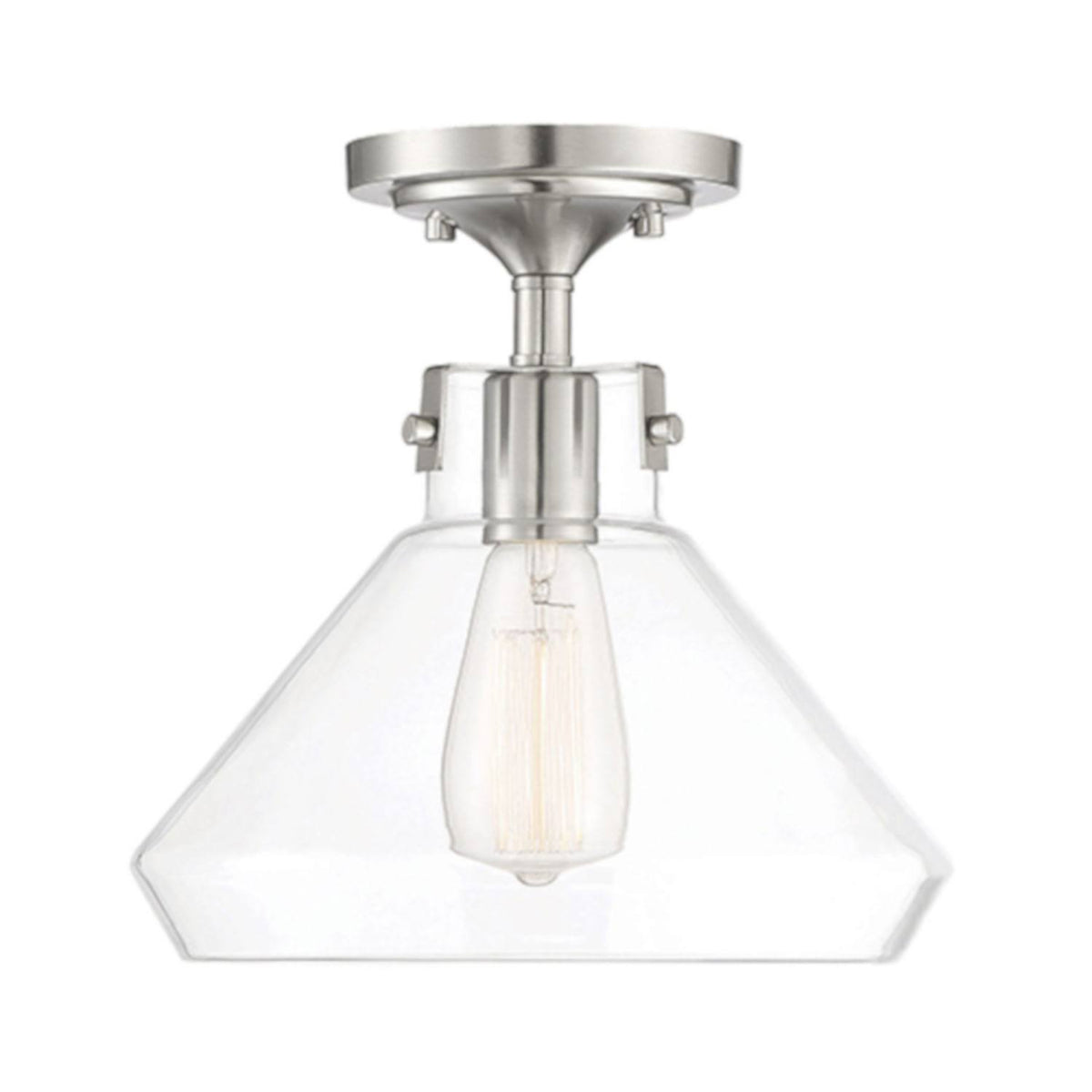 Satin Nickel Brass Semi-Flush Light Z914402