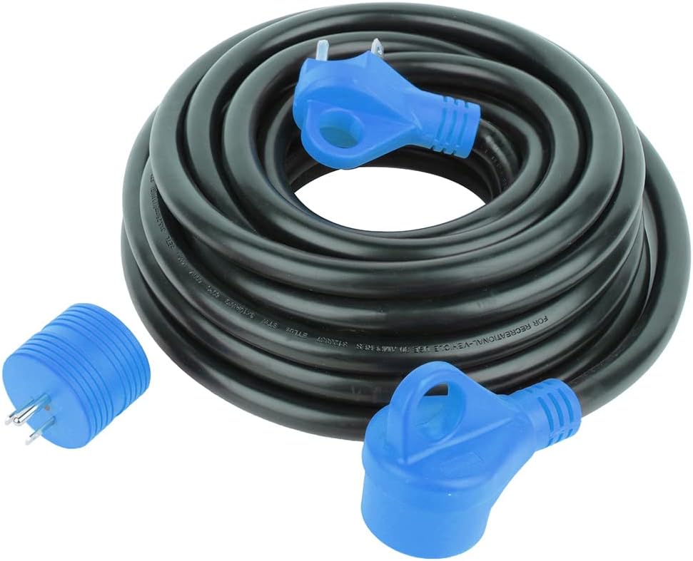 30FT 30 Amp RV Extension Cord with LED Power Indicator T4768