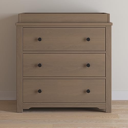 3 Drawer Dresser with Removable Changing Table Topper (Cool Gray) C127662