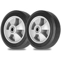 8" x 2" Flat Free Solid Rubber Tire and Wheel with 2" Offset Hub H841