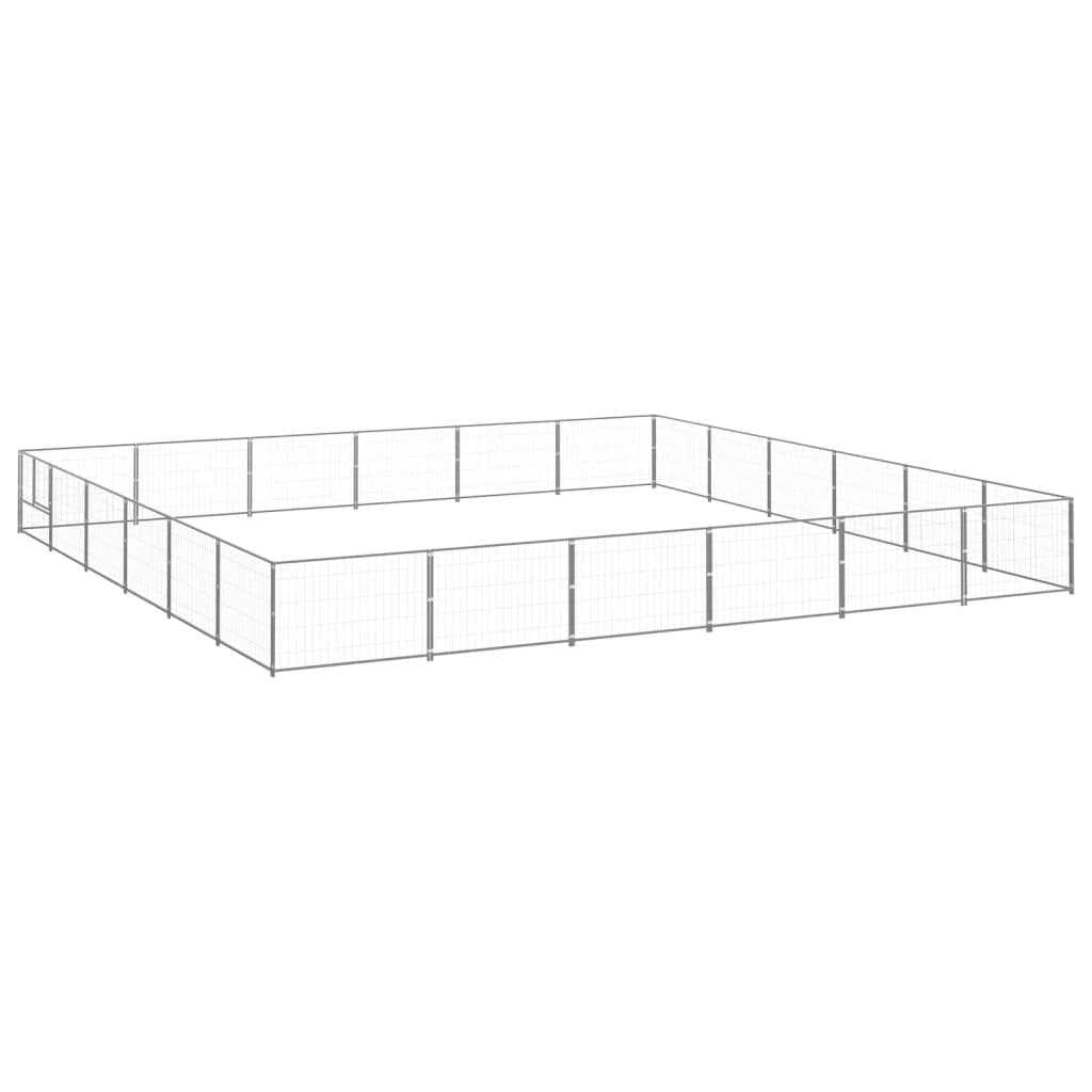 Silver Steel Dog Kennel A7175