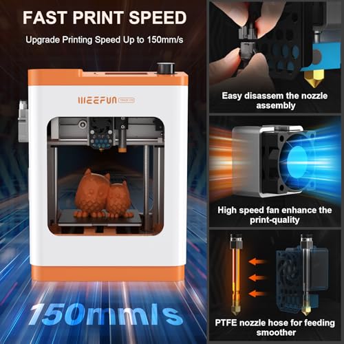 Mini 3D Printer, FDM 3D Printer, Fully Assembled Auto Leveling, Resume Printing, Removable Flexible Magnetic Build Plate U76767