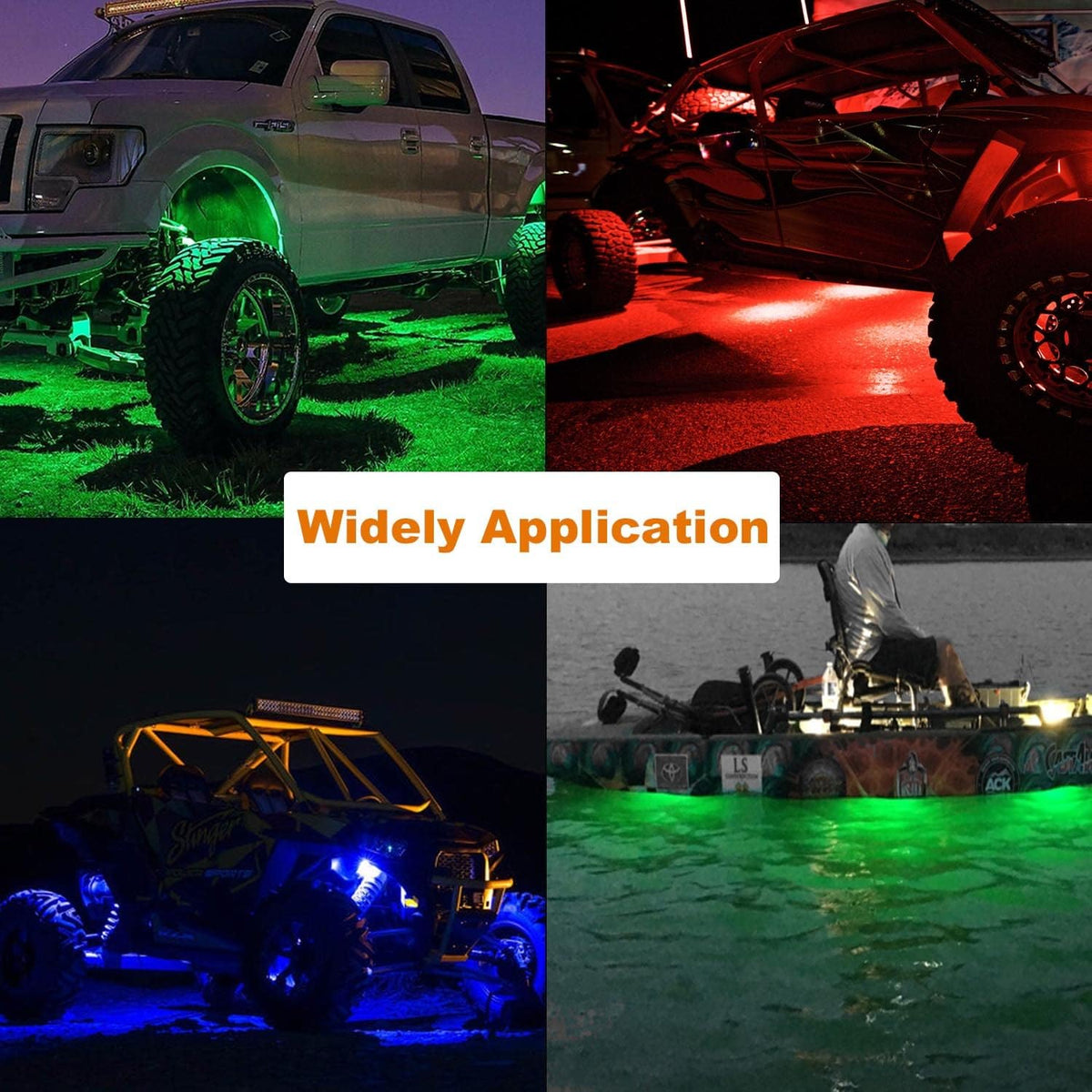 RGB LED Rock Lights 10 Pods W9689