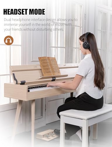 Weighted Digital Piano with Hammer-Action Keyboard G2488