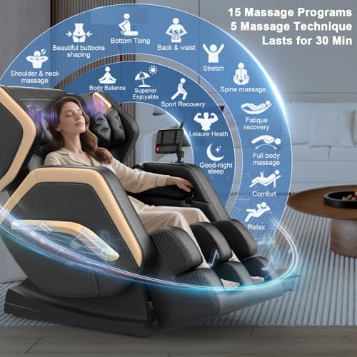 Zero Gravity Massage Chair with 10 Fixed Rollers, Heating, Bluetooth Speaker X189862