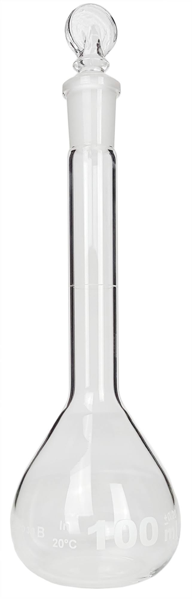 100ml Volumetric Flask with Ground Glass Stopper, Case of 50 N2805