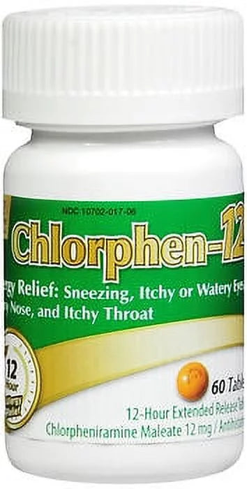 Chlorphen-12 Extended Relief Allergy Tablets, 60 Ct Z964