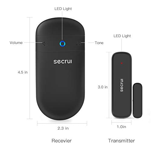 Door Chime with 500ft Operating Range 52 Chime Adjustable Volume Mute Mode LED Indicators G8281