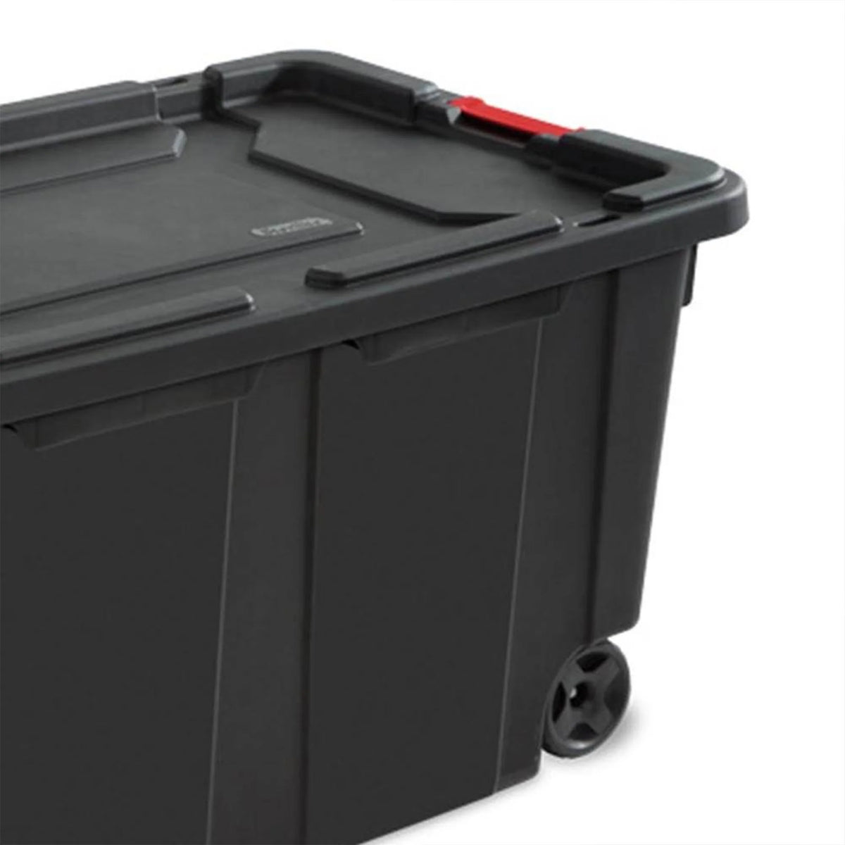 Black 8 Pack 40 Gallon Wheeled Storage Tote D2809