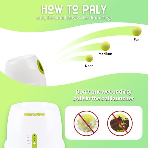 Automatic Ball Launcher for Dogs, includes 3pcs Tennis Balls Y860345
