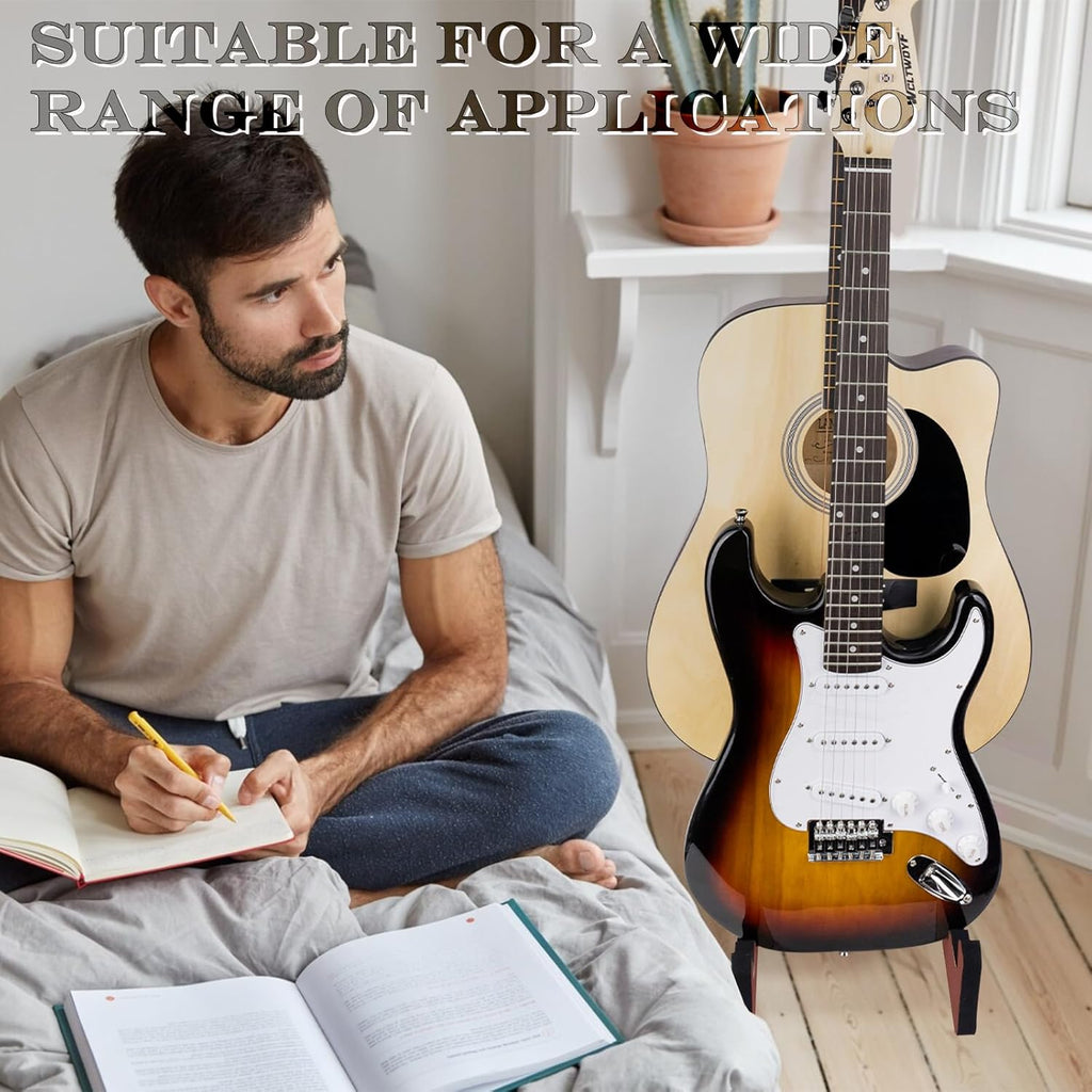 Wooden Guitar Stand with Foam Padded (2 Space) R826
