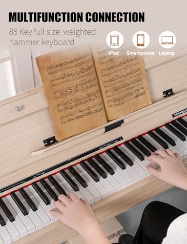 Weighted Digital Piano with Hammer-Action Keyboard G2488