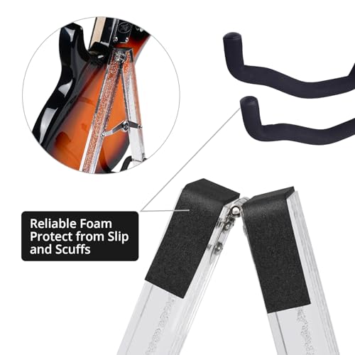 Hardwood Black Foldable Guitar Stand I92216