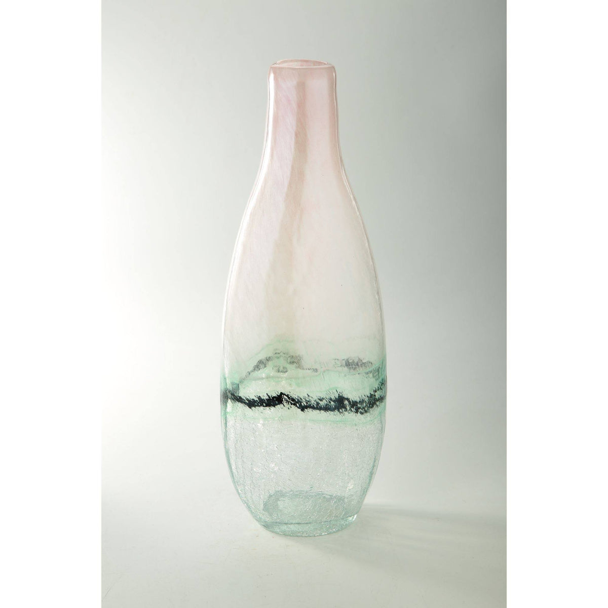 Green and Clear Bud Flower Vase S5088
