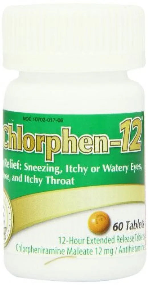 Chlorphen-12 Extended Relief Allergy Tablets, 60 Ct Z964