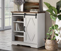White Sliding Barn Door Buffet Sideboard Cabinet N158179