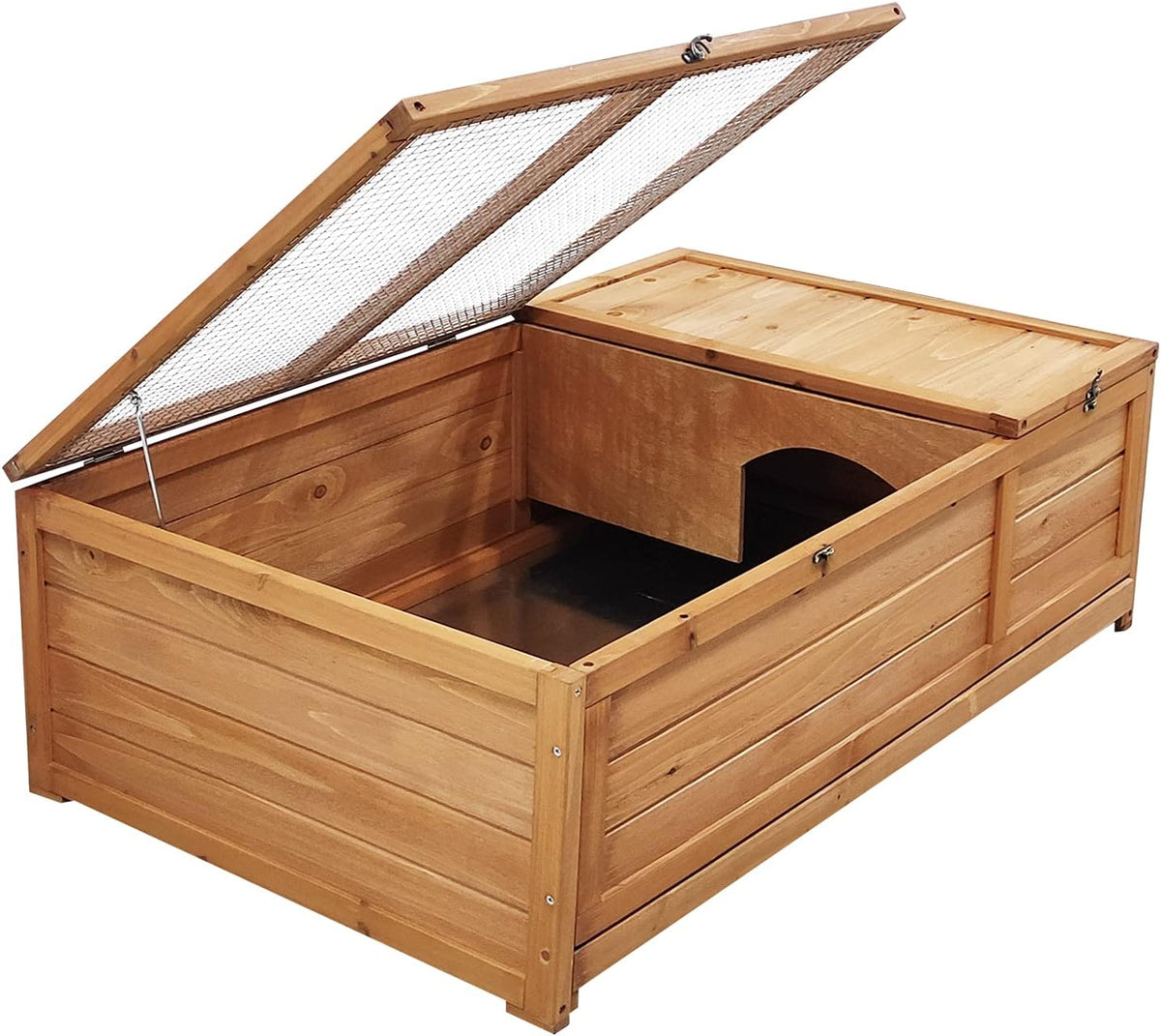 Wooden Tortoise House with Removable Bottom Y301277