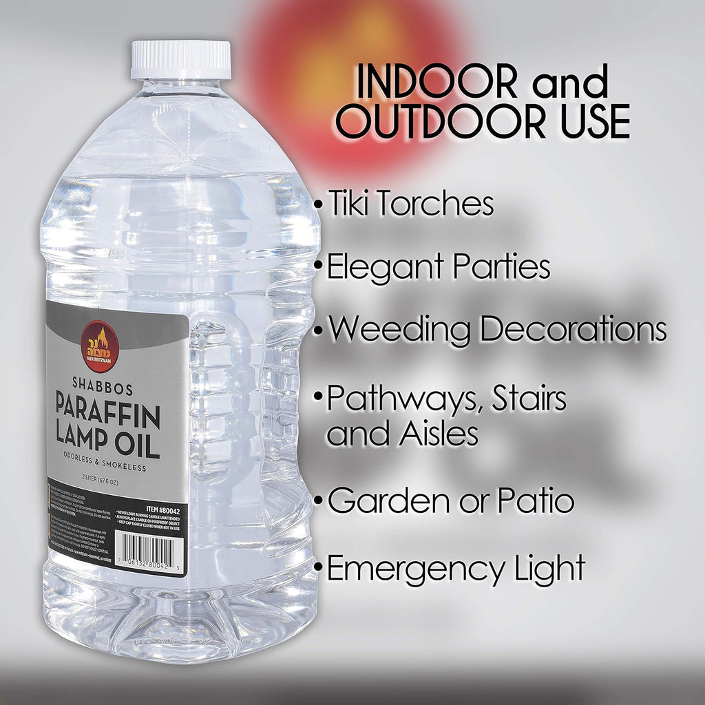 Clear Smokeless Odorless Paraffin Lamp Oil - 2 Liter (67.6 oz) M6461