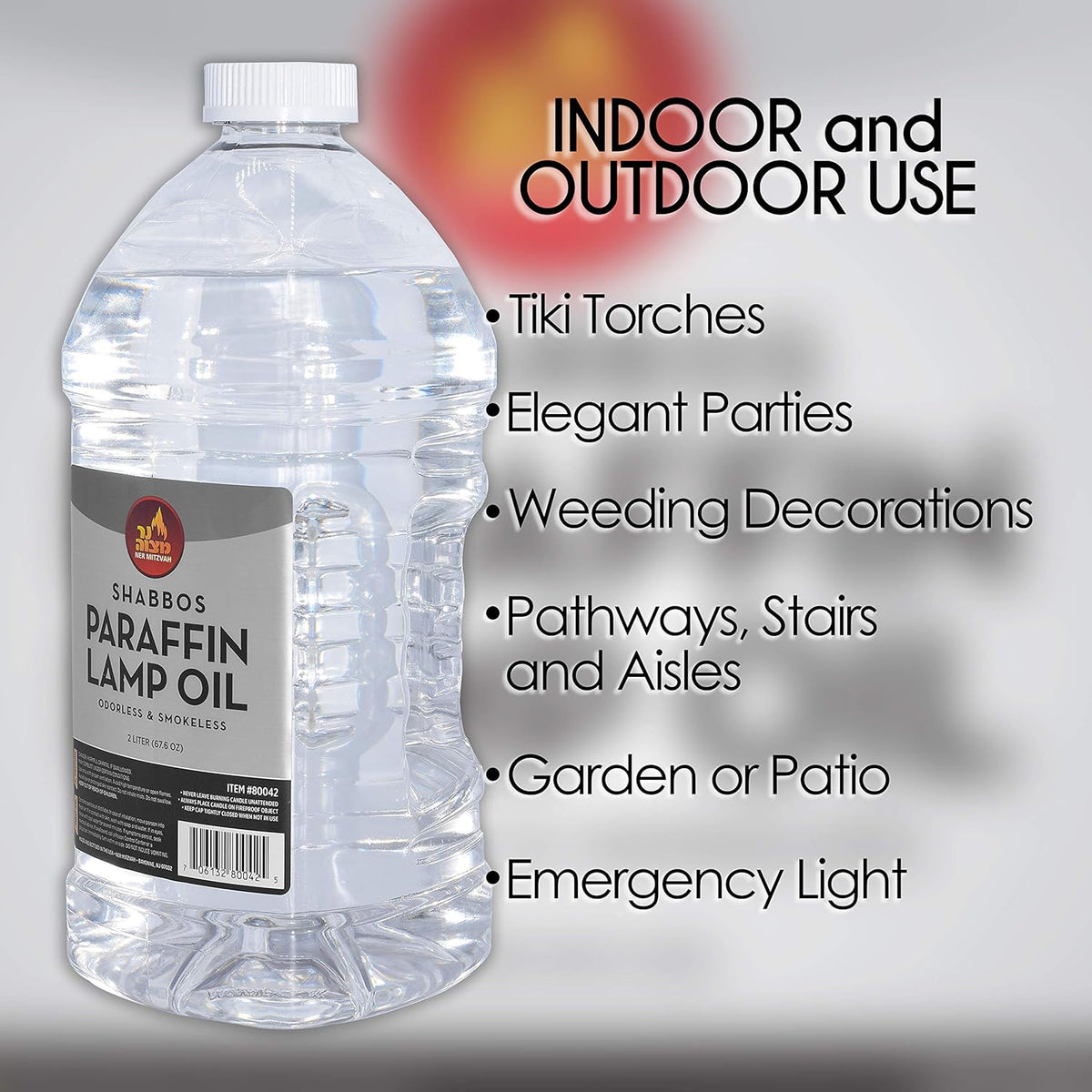 Clear Smokeless Odorless Paraffin Lamp Oil - 2 Liter (67.6 oz) M6461