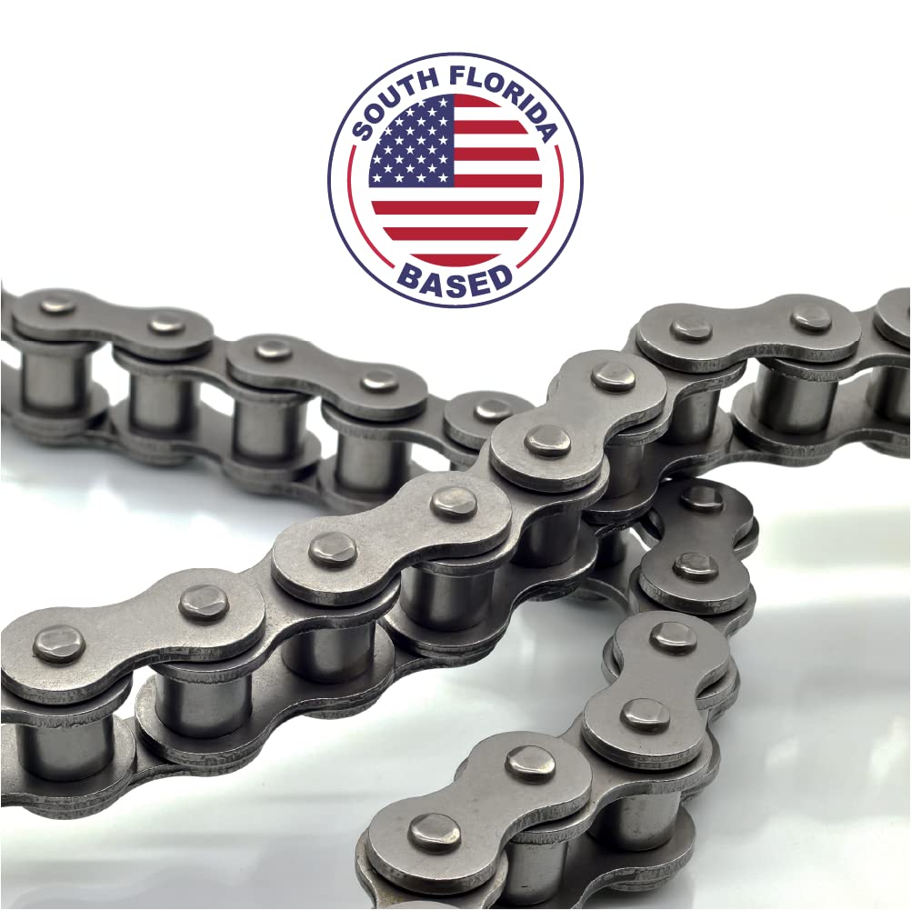 80 Roller Chain 10 Feet Carbon Steel Y959124