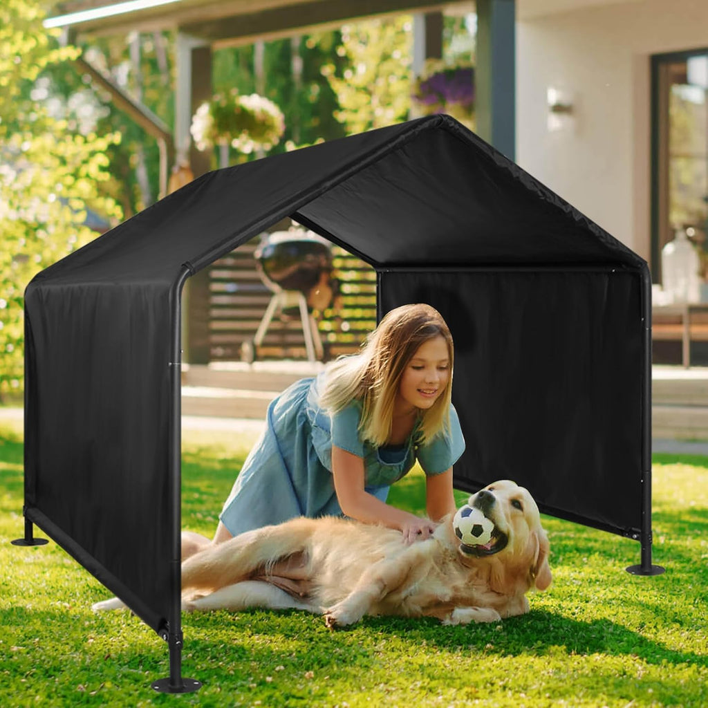Black Waterproof Dog House (49" L x 49" W x 43" H) P600