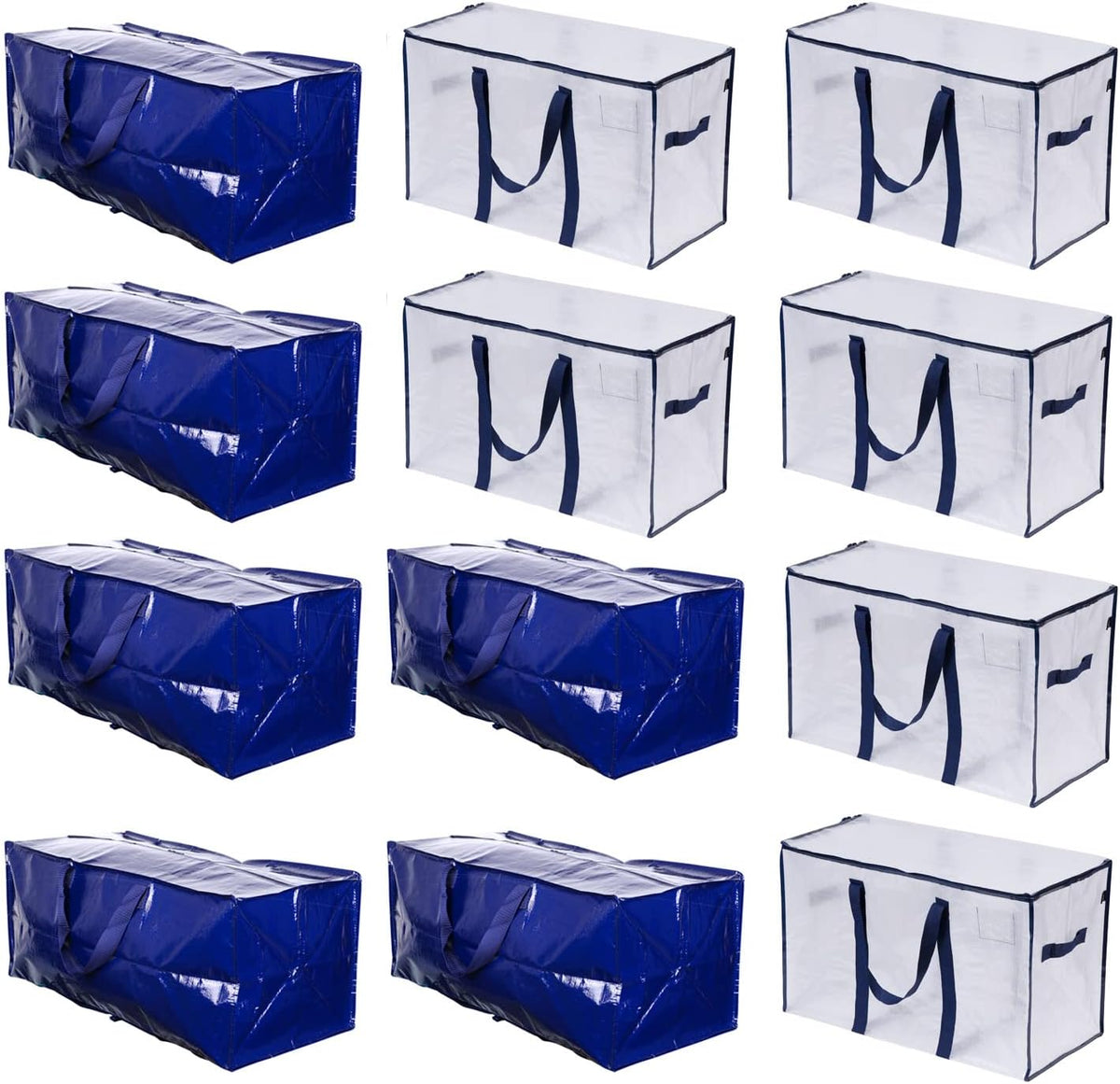 12 Pack Heavy-Duty Moving Bag with Backpack Straps and Label Pocket H788848
