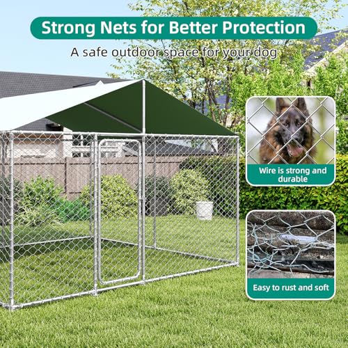 120IN Heavy Duty Outdoor Dog Kennel with Waterproof Cover N2862