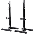 Pair of Adjustable Solid Steel Squat Rack Stands E66376