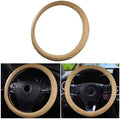 Beige 14.5-15 Inch Leather Steering Wheel Cover V781