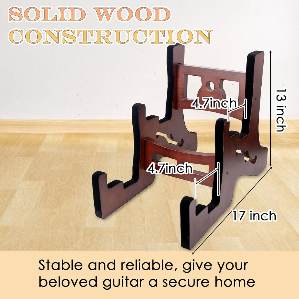 Wooden Guitar Stand with Foam Padded (2 Space) R826