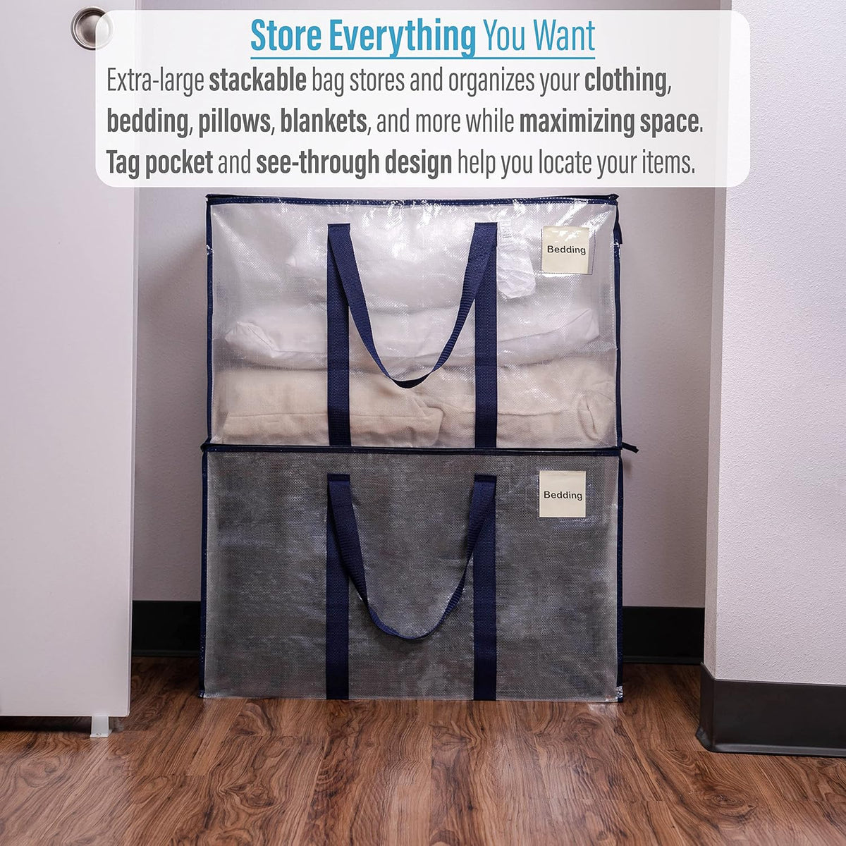 12 Pack Heavy-Duty Moving Bag with Backpack Straps and Label Pocket H788848