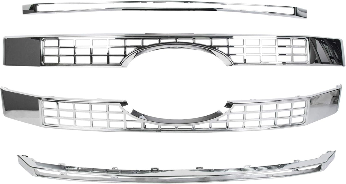 Chrome Front Hood Bumper Grille 4PCS J8184
