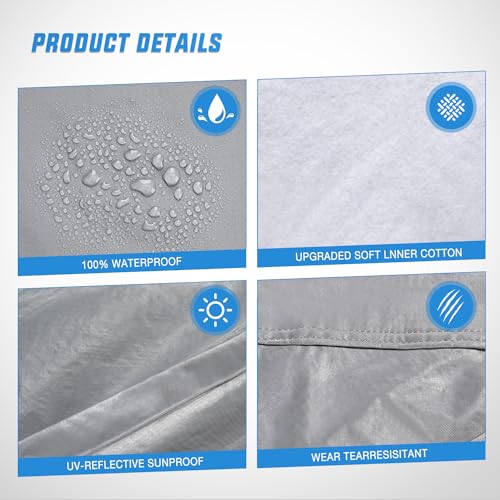 Heavy Duty Waterproof Car Cover with Zipper Cotton U871