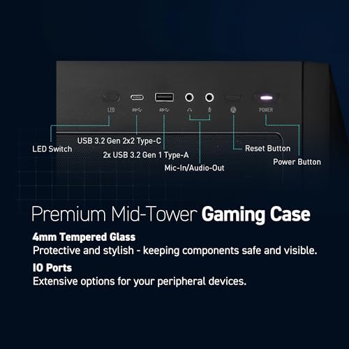 AMD Ryzen R7-7700 Geforce RTX 4060 16GB DDR5 1TB m.2 SSD Windows 11 Home Gaming Desktop Z936798