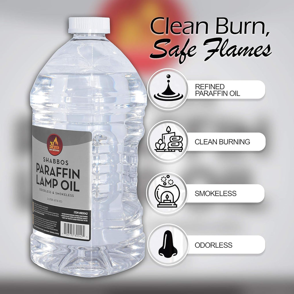 Clear Smokeless Odorless Paraffin Lamp Oil - 2 Liter (67.6 oz) M6461