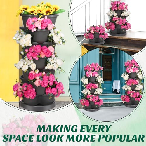 2 Pcs 7 Tier Stackable Planter U510194